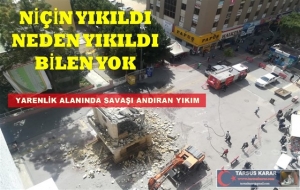 Tarsus yarenlik alanındaki saat kulesi ansızın yıkıldı
